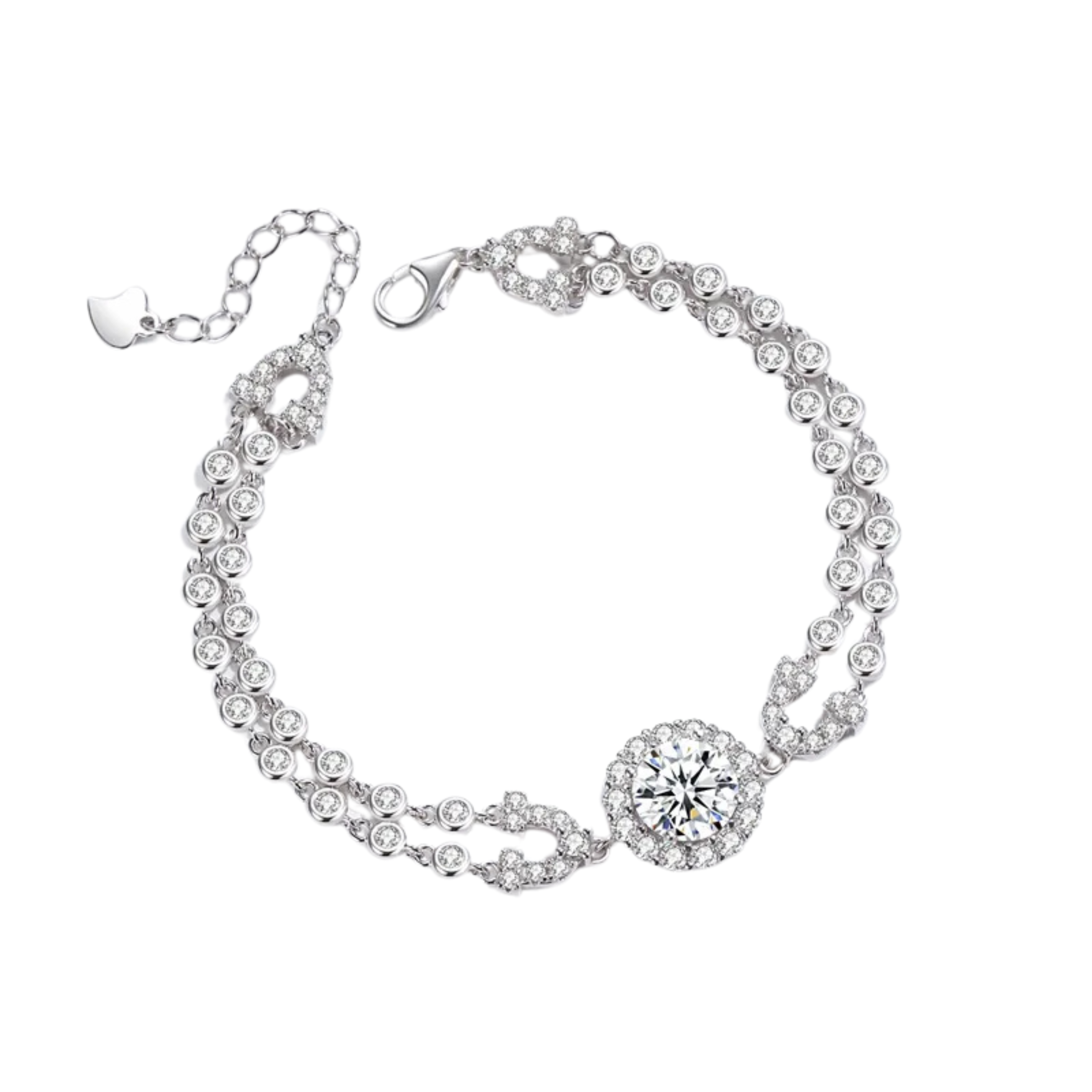 Sterling silver moissanite bracelet