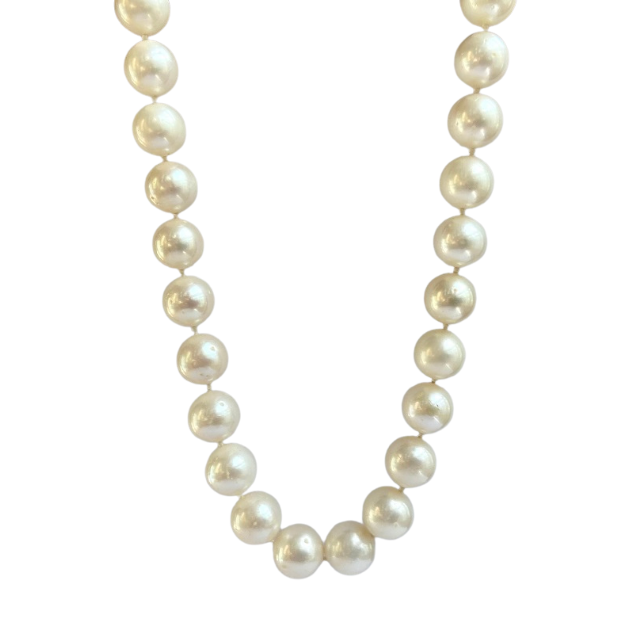 White Pearl Magnetic Round Necklace