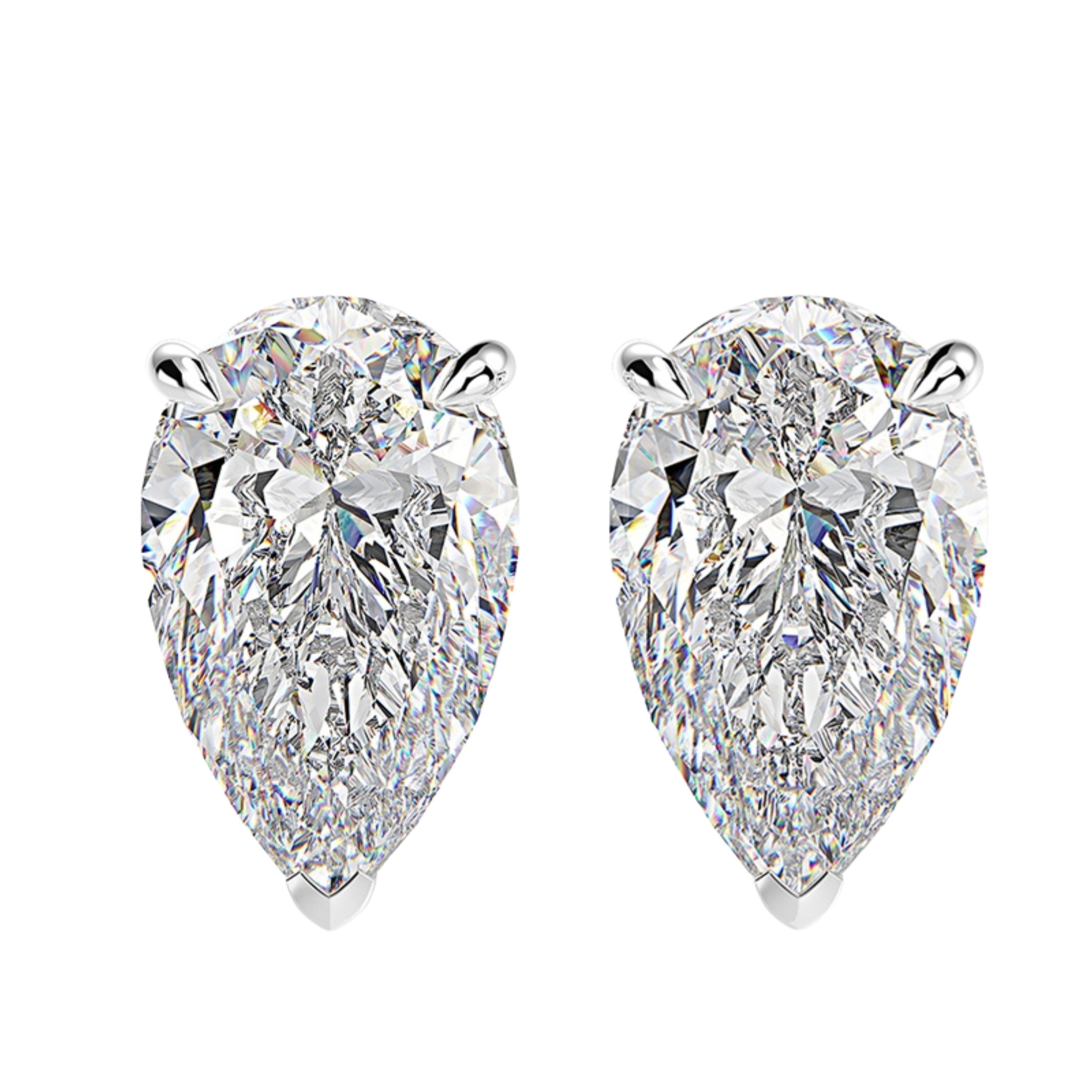 White Zircon Stud Earrings